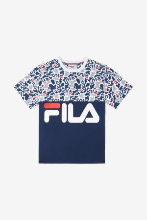 FILA Nolan Tee Shirts Navy,Kids Clothing | CA.EGPLBW679